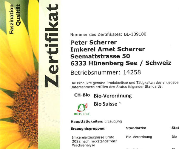 Was ist Bio Honig?