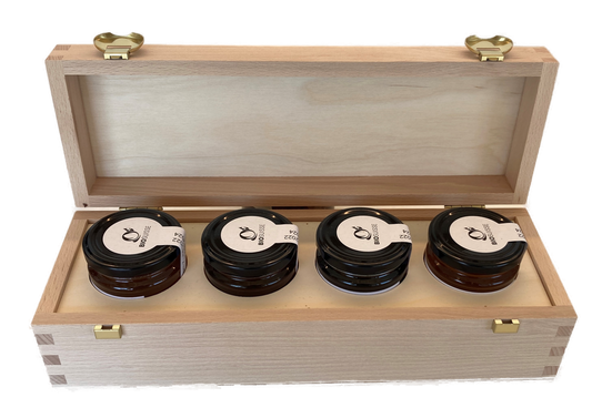 Geschenkbox mit 4 Bio-Honigsorten